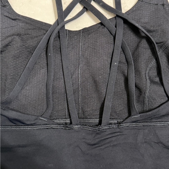 Lululemon Black Long Line Strappy Sports Bra Size 10 - Picture 4 of 7
